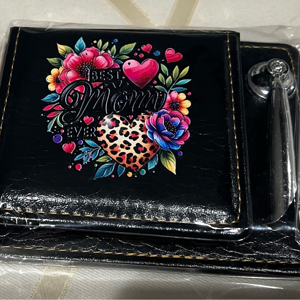 Best Mom - Floral Notepad And Pen Holder